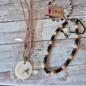 NWT Firefly Bundle Beaded Necklaces and Anklet